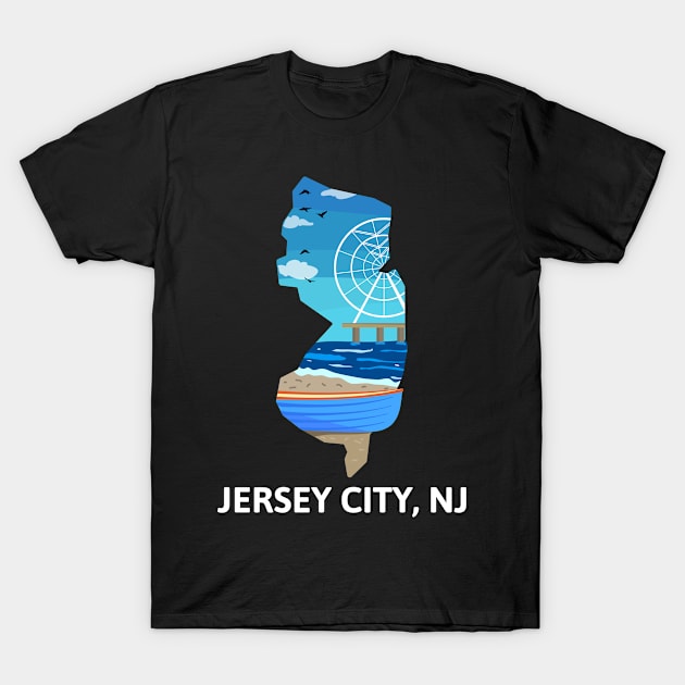 Jersey City, NJ T-Shirt by A Reel Keeper